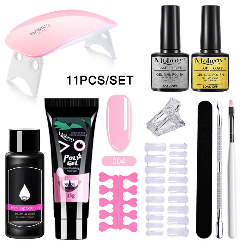 Manicure set with crystal glue