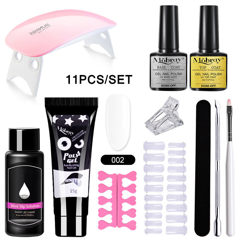 Manicure set with crystal glue