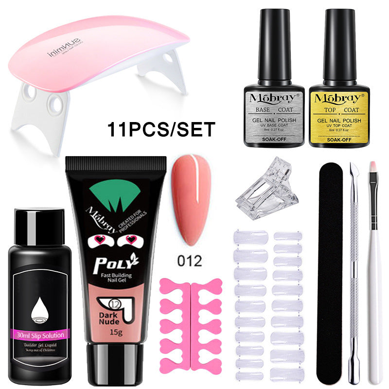 Manicure set with crystal glue