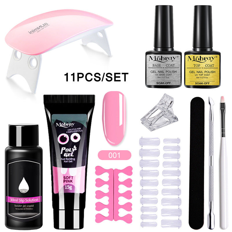 Manicure set with crystal glue
