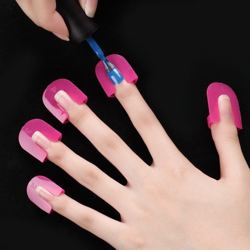 Nail Polish Template Clip – Guide with Anti-Overflow Sticker
