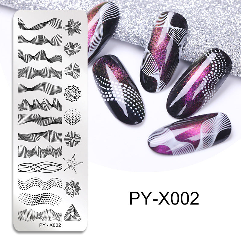 New Style Nail Art Stainless Steel Stamping Plate Blue Film Steel Plate Plant Flower Painting