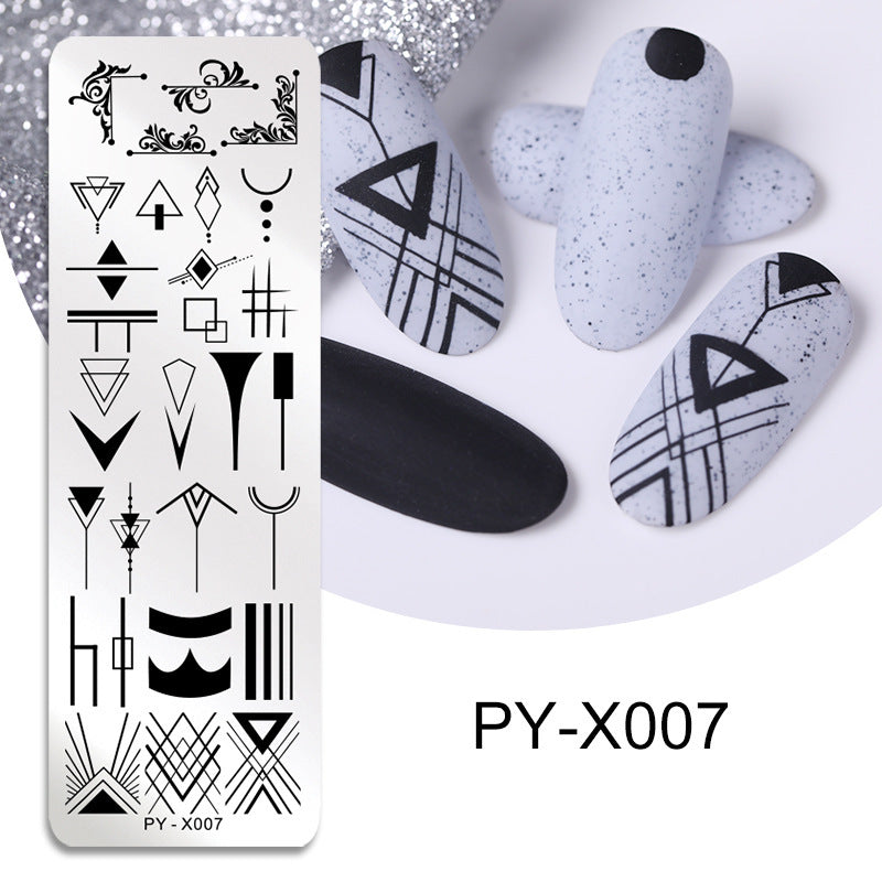 New Style Nail Art Stainless Steel Stamping Plate Blue Film Steel Plate Plant Flower Painting