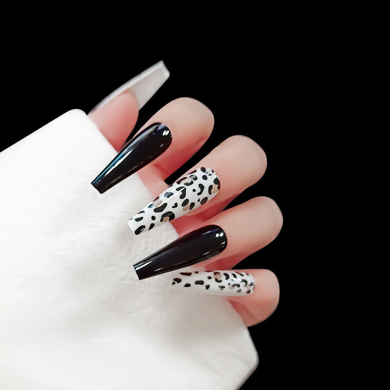 Long Ballet Nails with Flat and Pointed Water Droplets