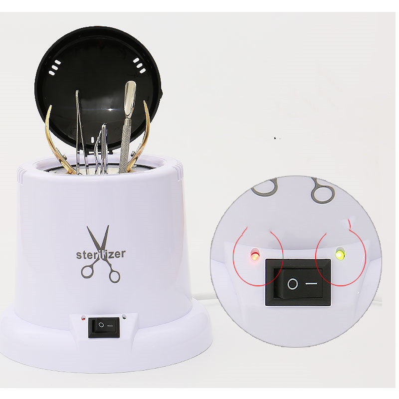 High Temperature Sterilizer for Nail Tools - Disinfection Cup for Scissors, Tweezers and Beauty Salon Instruments - Mini Sterilization Device for Manicure