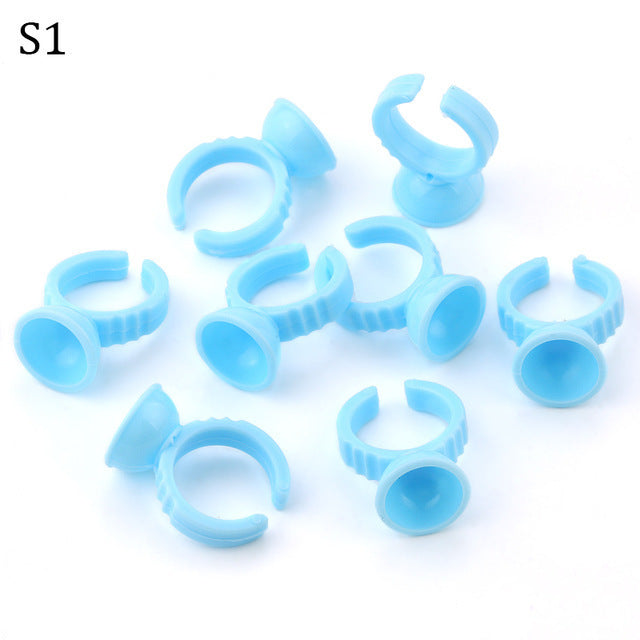 Eyelash glue rings, cosmetic tools, rings