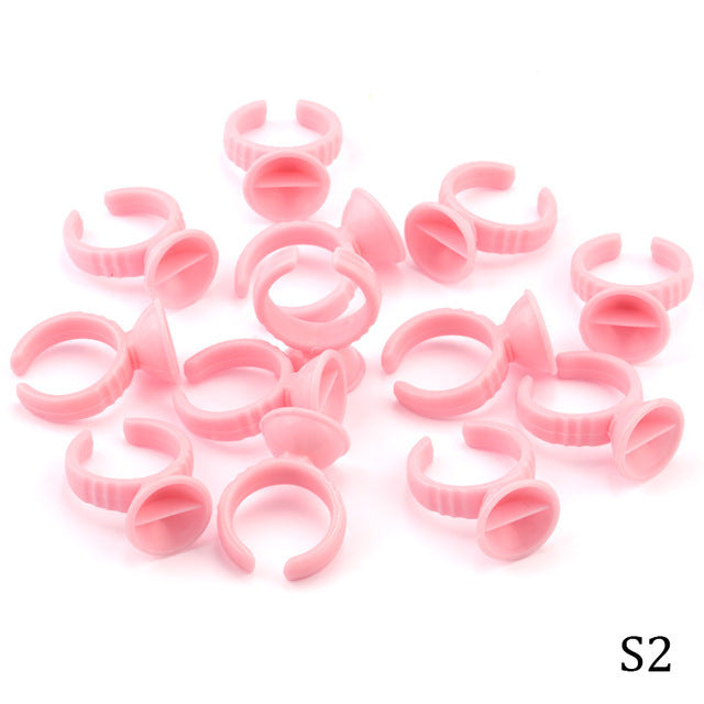 Eyelash glue rings, cosmetic tools, rings