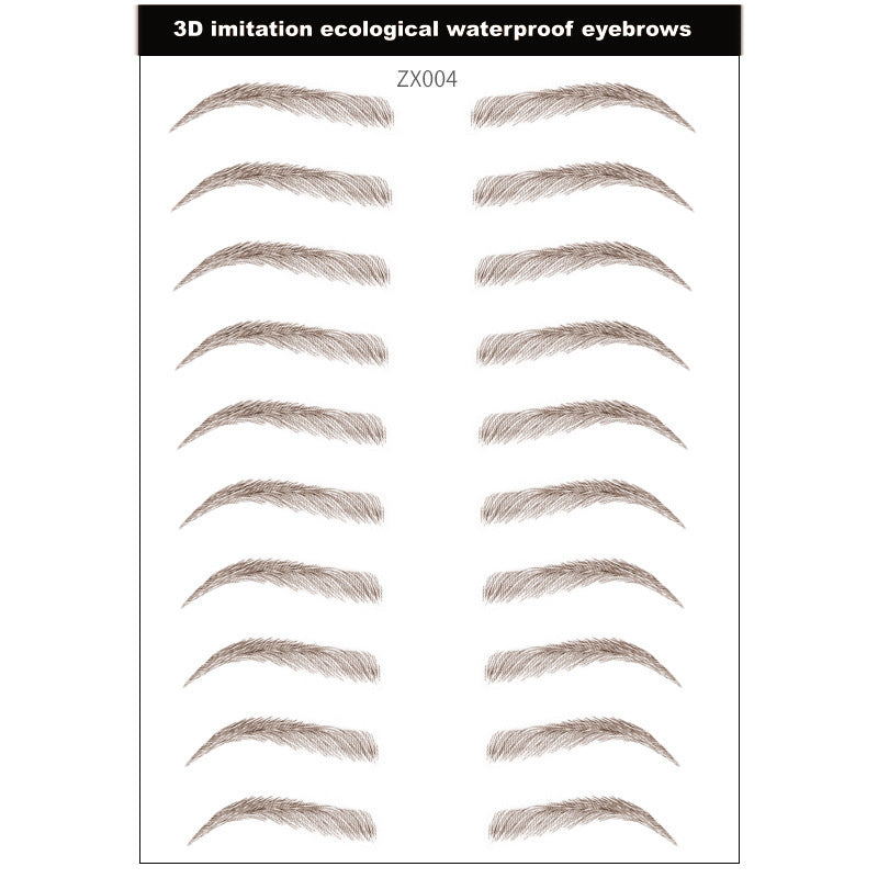 Simple Thick Eyebrows Imitation Eco-Friendly Eyebrow Stickers