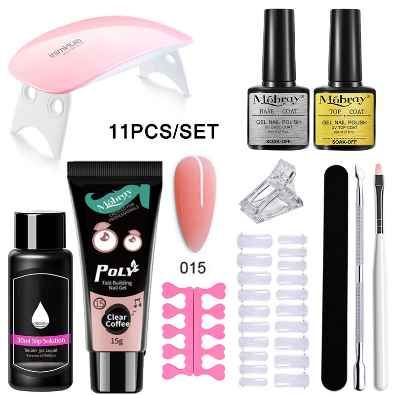 Manicure set with crystal glue