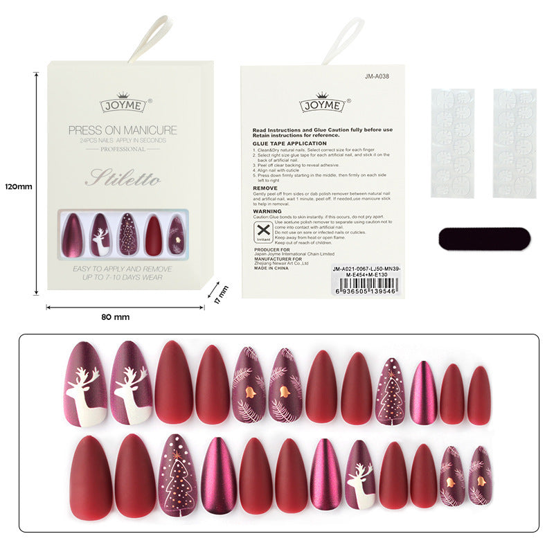 24 Pieces False Nail Kit - Long and Elegant Styles