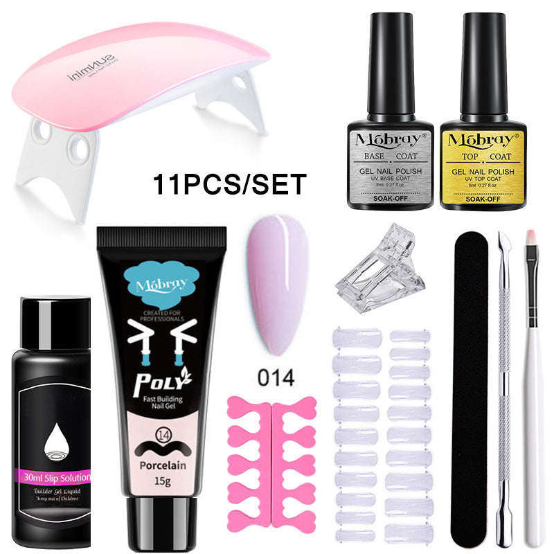 Manicure set with crystal glue