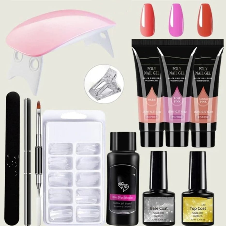 Kit de lumière Crystal Extension Gel Nail Art