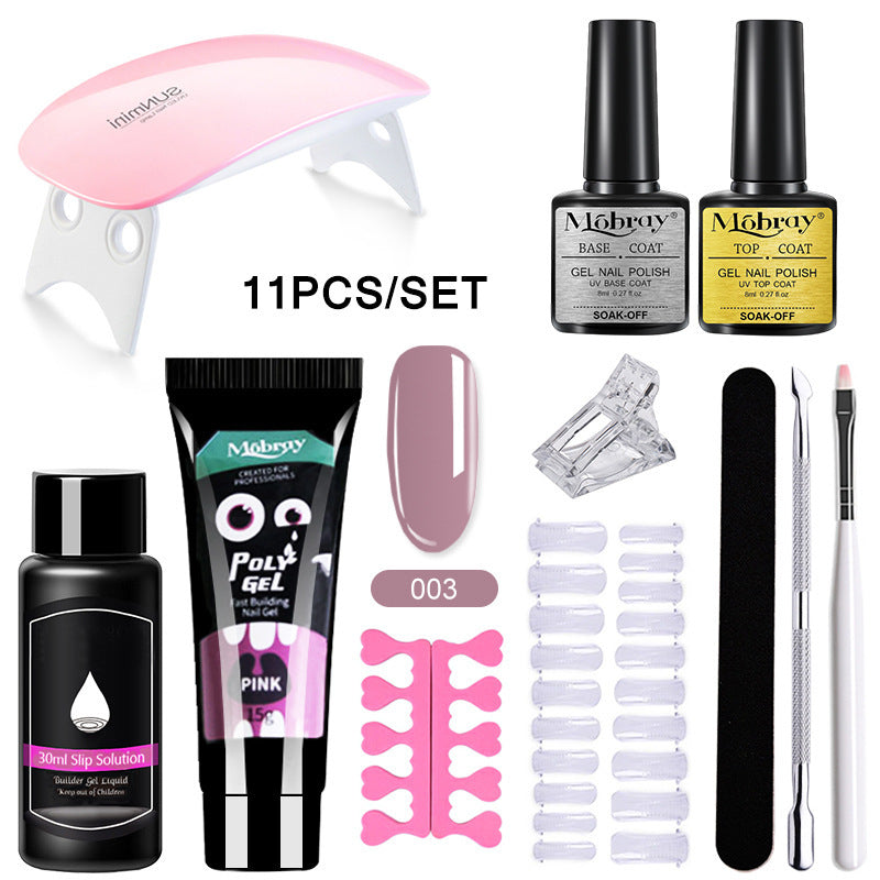 Manicure set with crystal glue