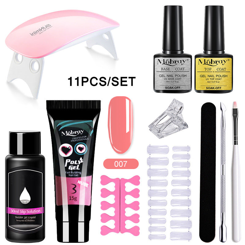 Manicure set with crystal glue