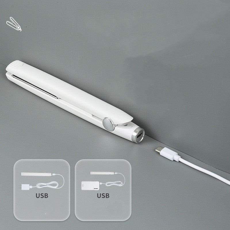 Mini Hair Straightener & Curler - USB Interface, Dual Function