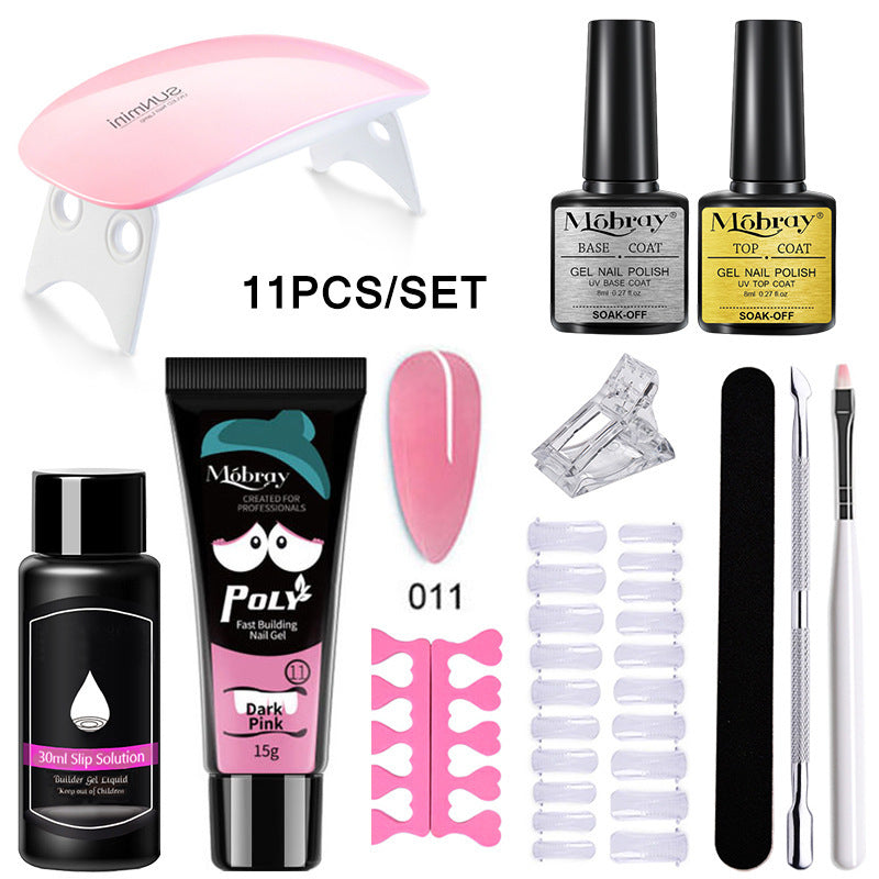 Manicure set with crystal glue