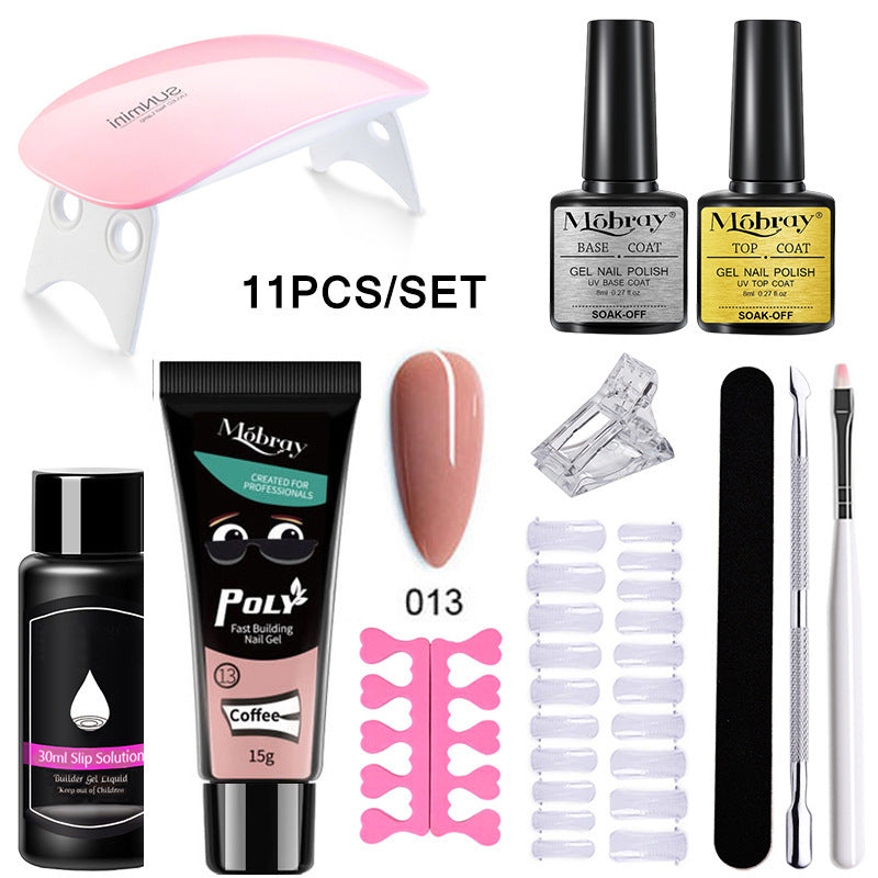Manicure set with crystal glue