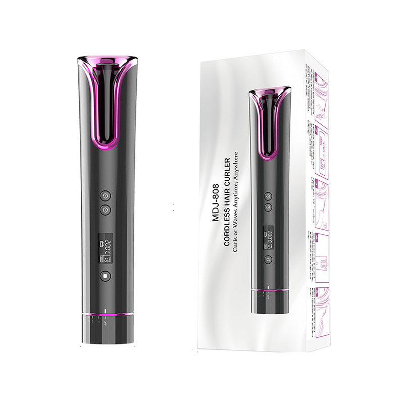 USB Cordless Automatic Curling Iron, Cordless Ceramic Curling Iron, Wave Curler, Curl Wand, Air Curler