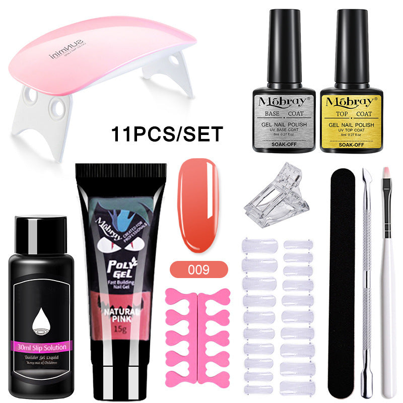 Manicure set with crystal glue