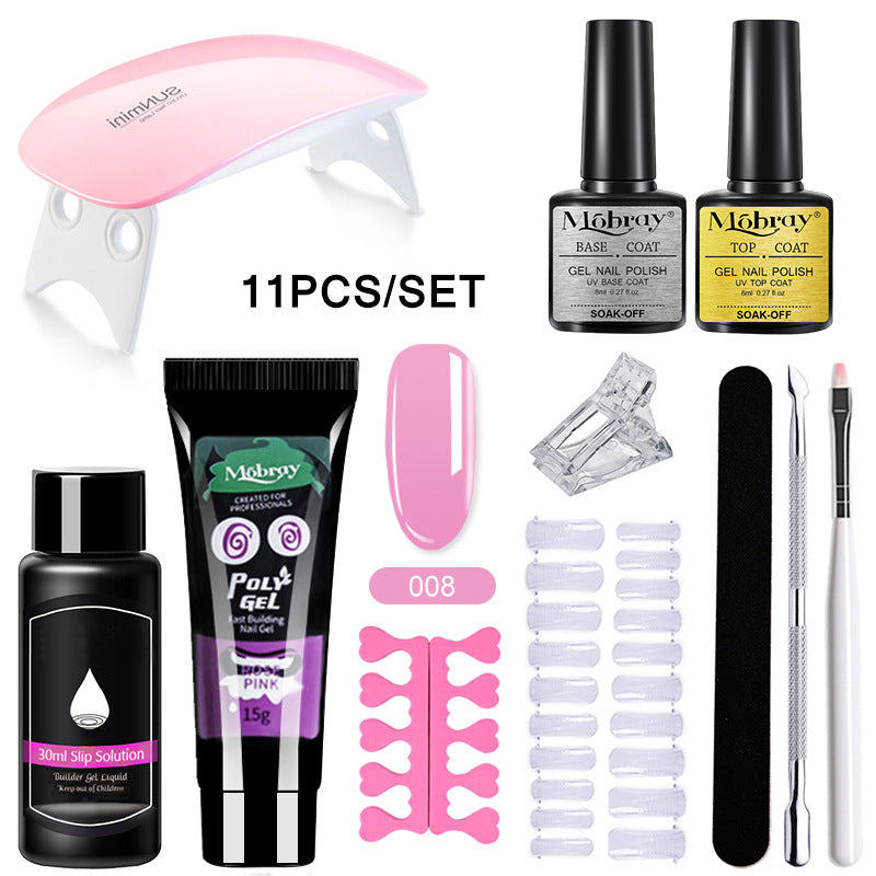 Manicure set with crystal glue