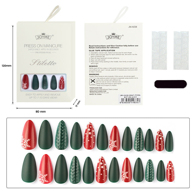 24 Pieces False Nail Kit - Long and Elegant Styles