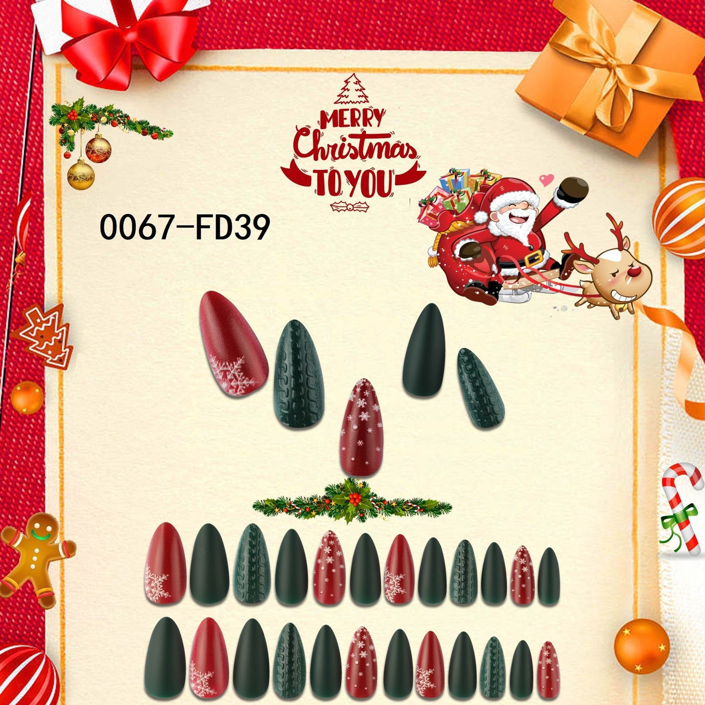 24 Pieces False Nail Kit - Long and Elegant Styles