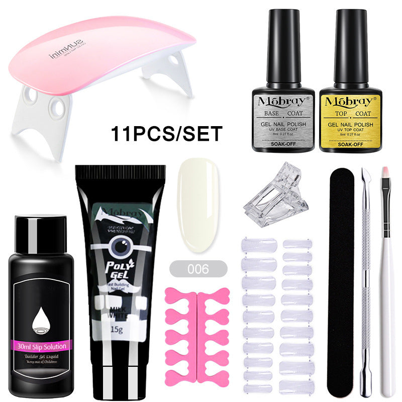 Manicure set with crystal glue