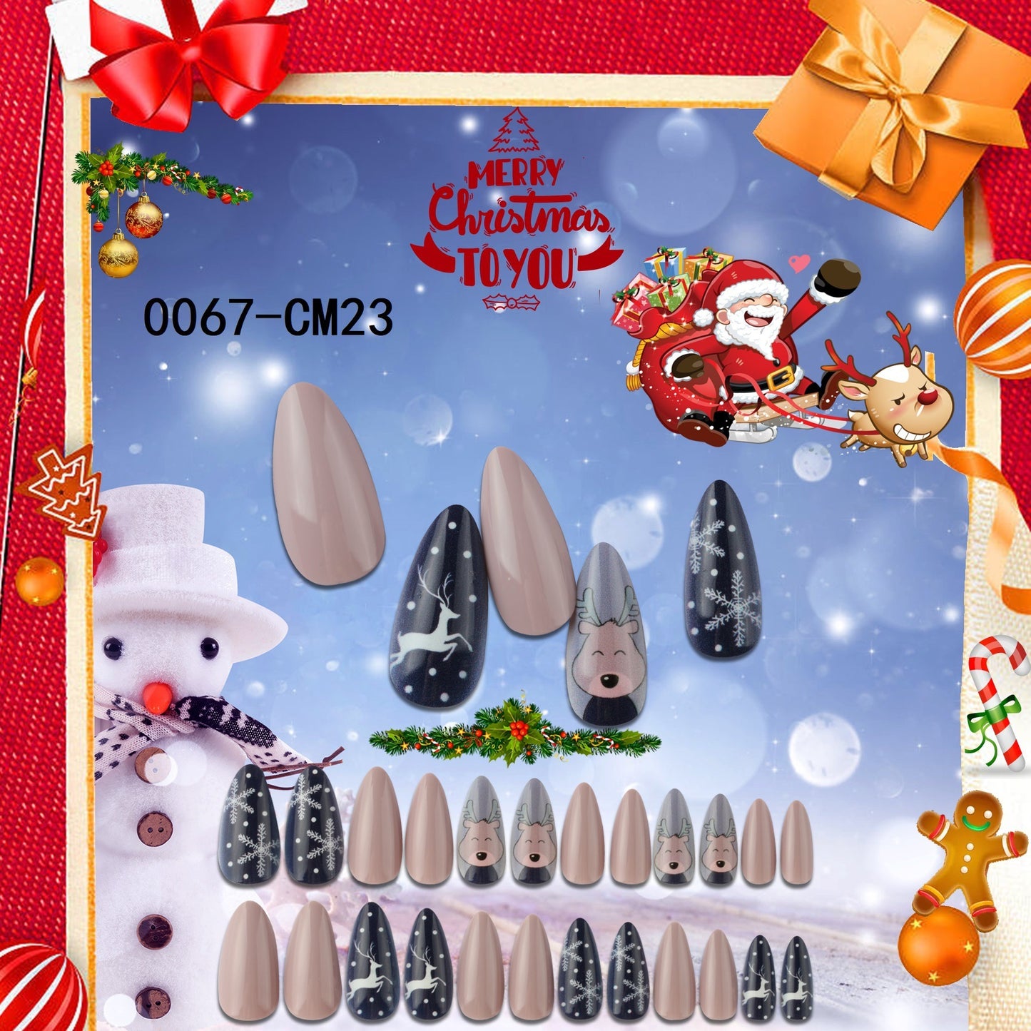 24 Pieces False Nail Kit - Long and Elegant Styles