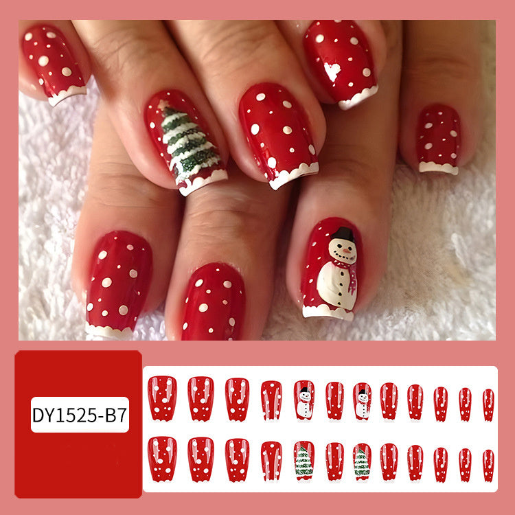 24 Pieces Christmas False Nails