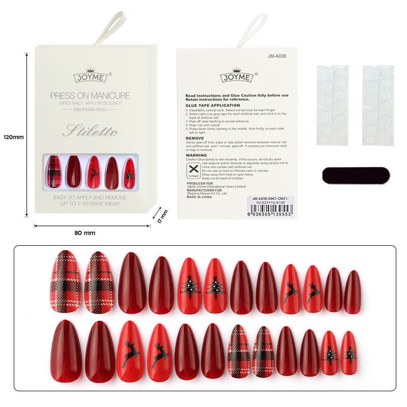 Kit de Faux Ongles 24 Pièces- Styles Longs et Élégants