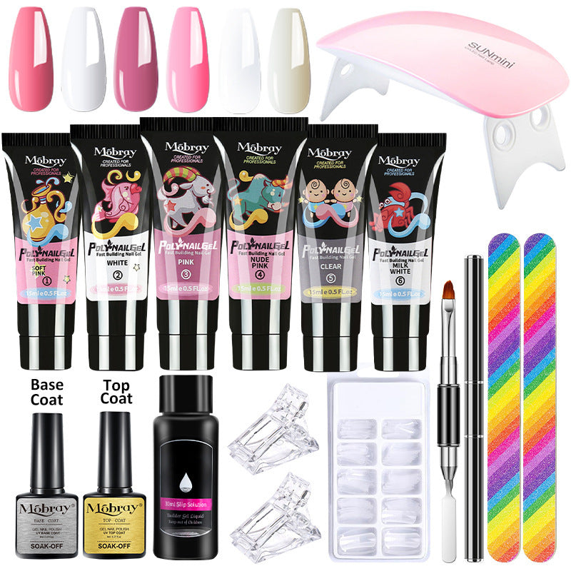 Ensemble de gel d'extension en cristal pour nail art