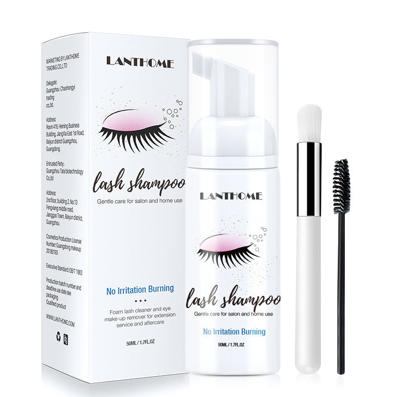 LANTHOME Lash Shampoo – Shampooing pour Cils et Extensions, Nettoyage en Profondeur