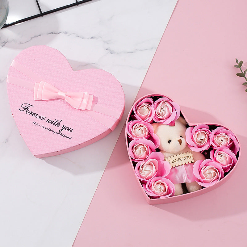 Red Rose Heart Shaped Gift Box