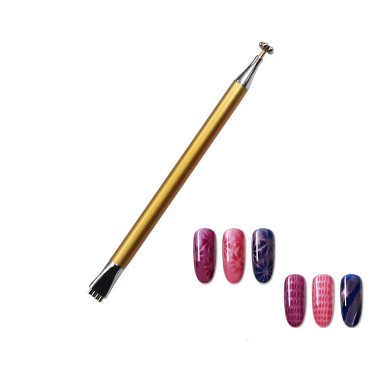 Stylo Magnétique à Double Usage Imprimé pour Nail Art