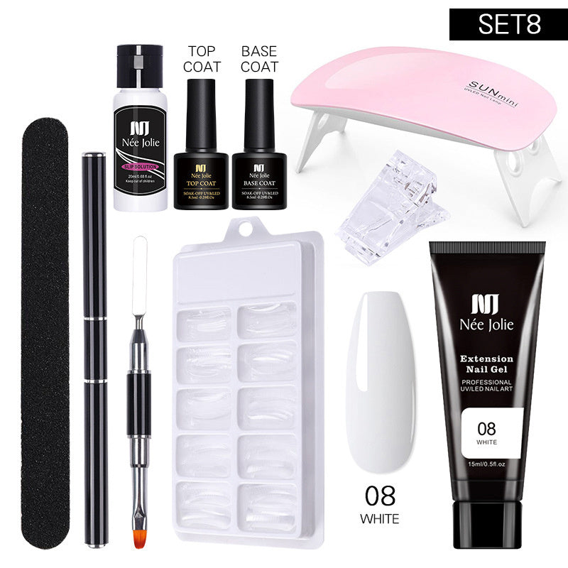 Colle Solide pour Extension d’Ongles - Ensemble Cristal Modèle Long