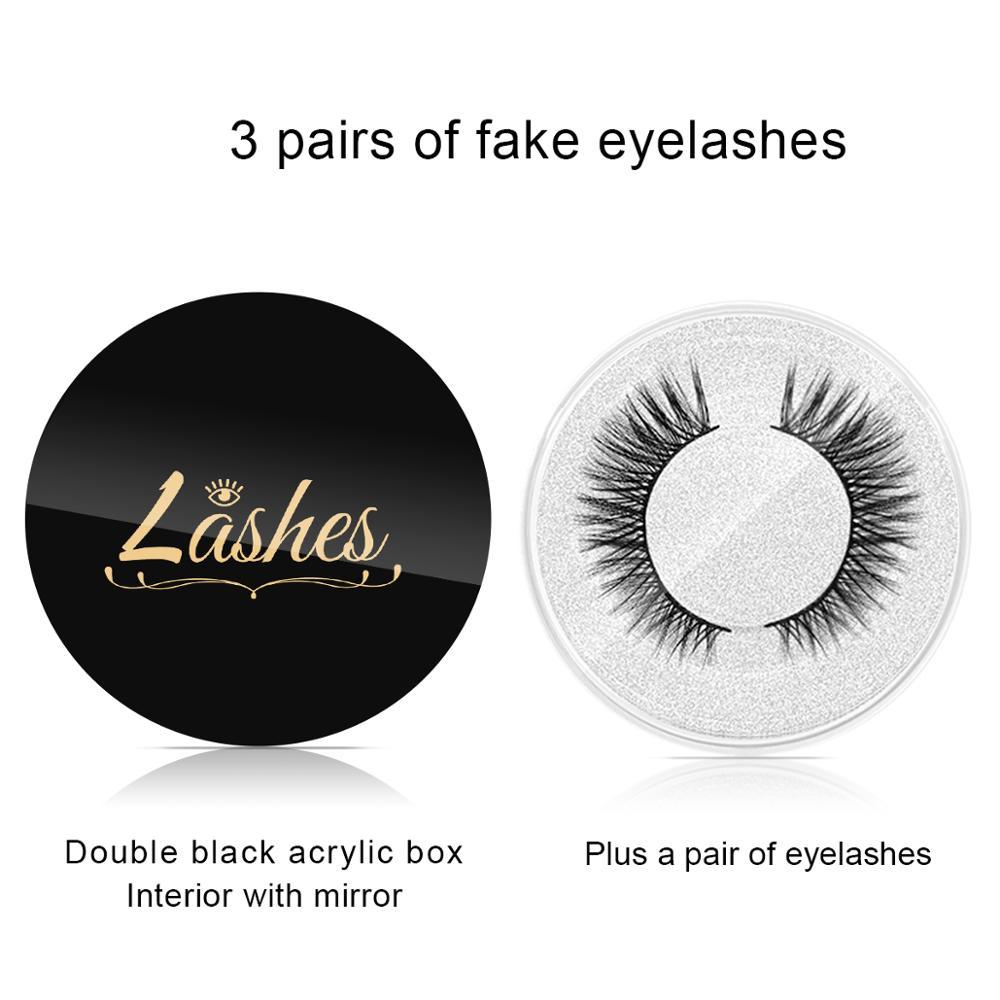 Self-adhesive eyeliner and eyelash set
