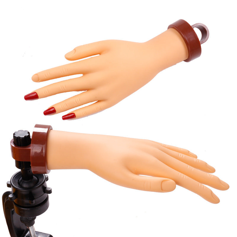 Main d’Entraînement Ongles Réaliste avec Support