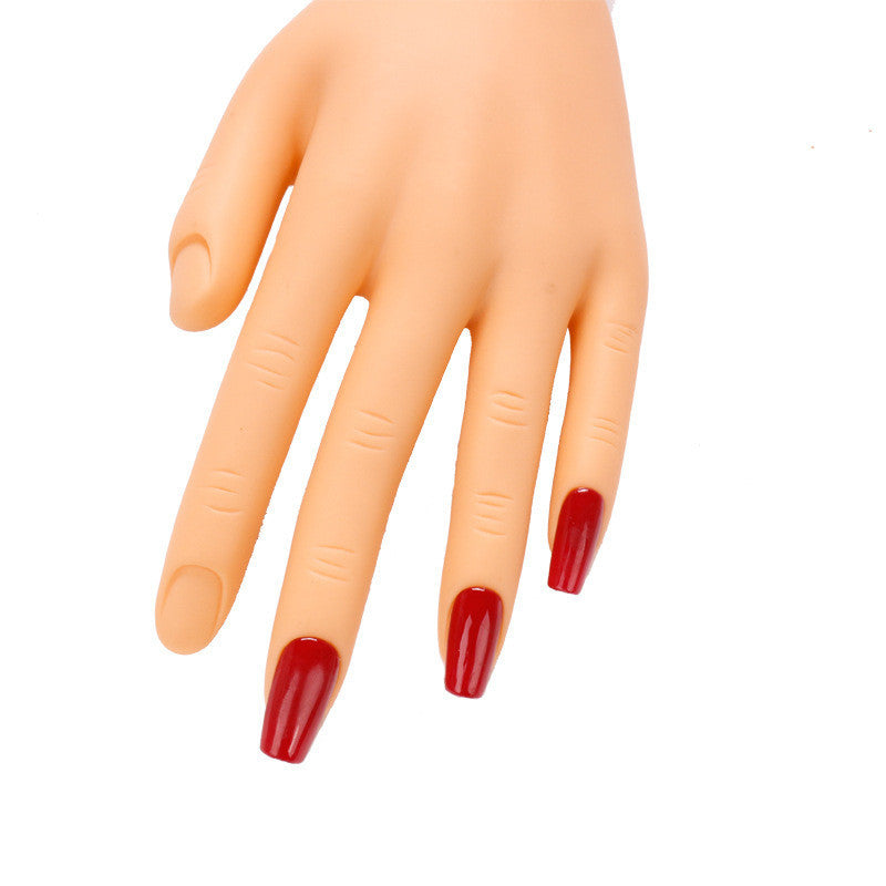 Main d’Entraînement Ongles Réaliste avec Support