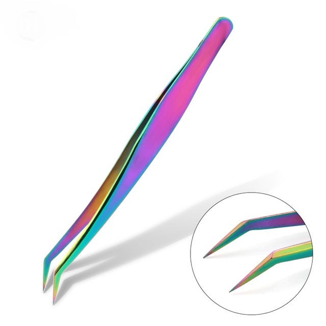 Pinces à Cils Professionnelles en Acier Inoxydable – Outil de Précision pour Cils Magnifiques