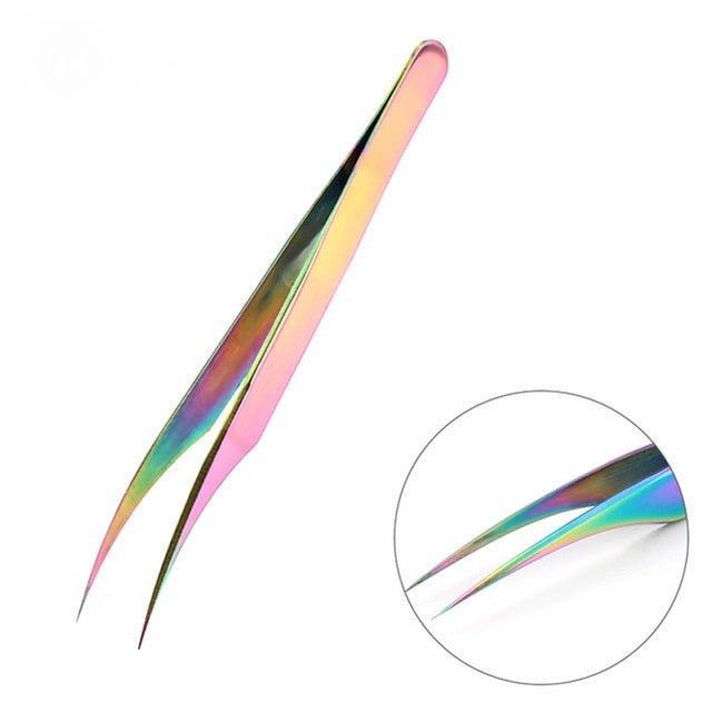 Pinces à Cils Professionnelles en Acier Inoxydable – Outil de Précision pour Cils Magnifiques