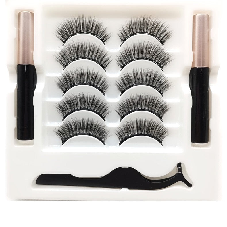 False Eyelashes Liquid Eyeliner Set Eyelash Magnet Eyelashes
