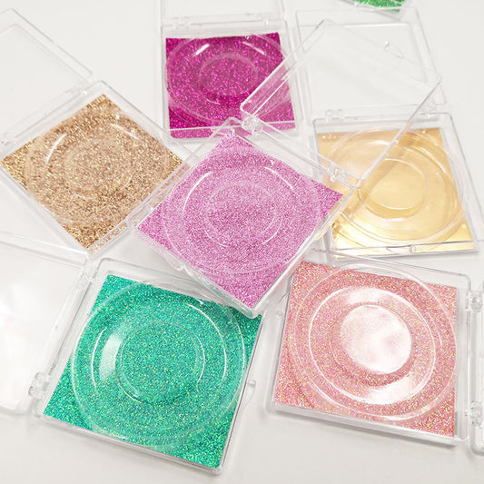 Clear Square Eyelash Box: False Eyelash Box, Square Plastic Packaging.