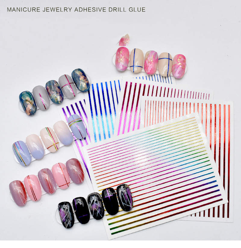 Stickers Ongles Arc-en-Ciel – Décorations Nail Art Fraise, Fleur et Œuf au Plat