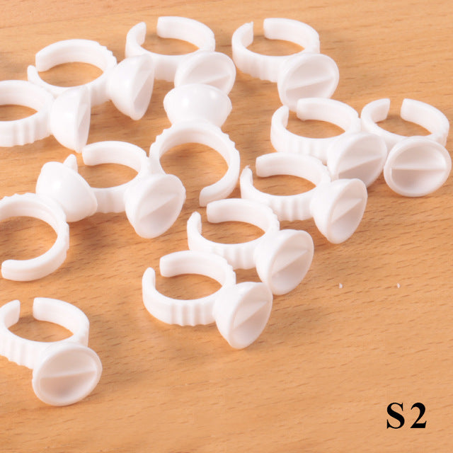 Eyelash glue rings, cosmetic tools, rings