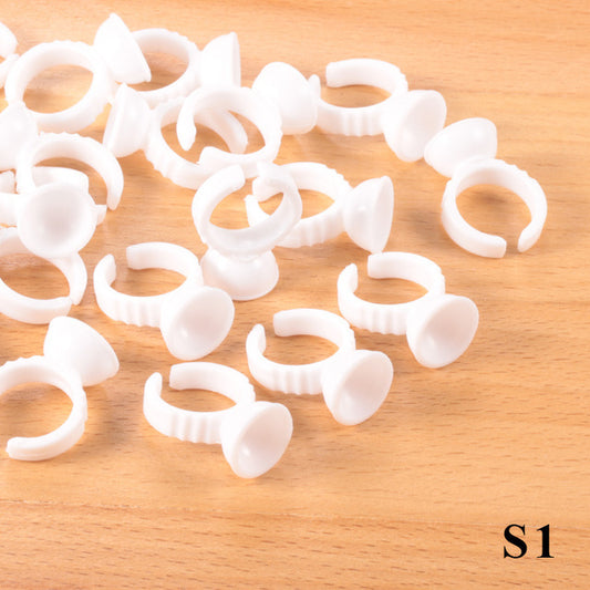 Eyelash glue rings, cosmetic tools, rings
