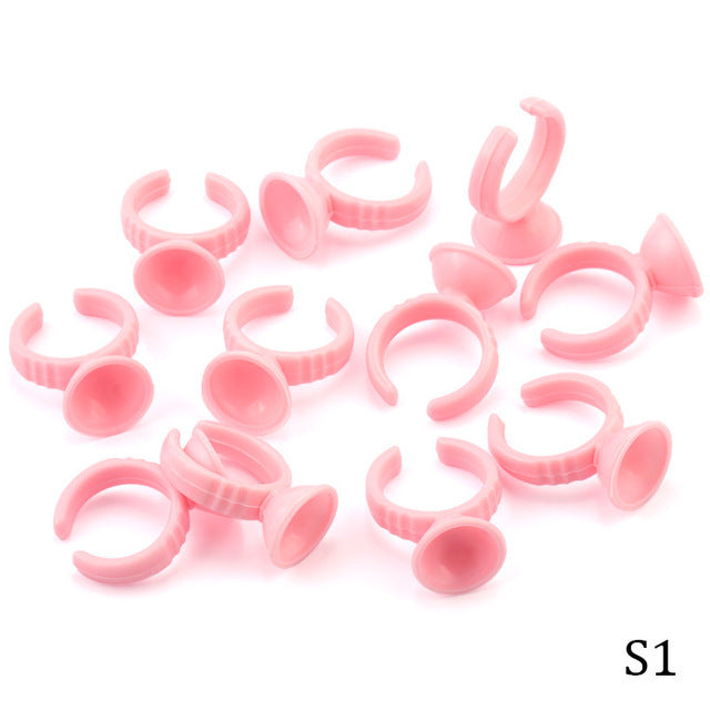Eyelash glue rings, cosmetic tools, rings