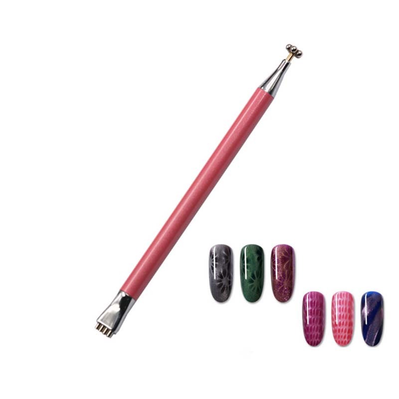 Stylo Magnétique à Double Usage Imprimé pour Nail Art