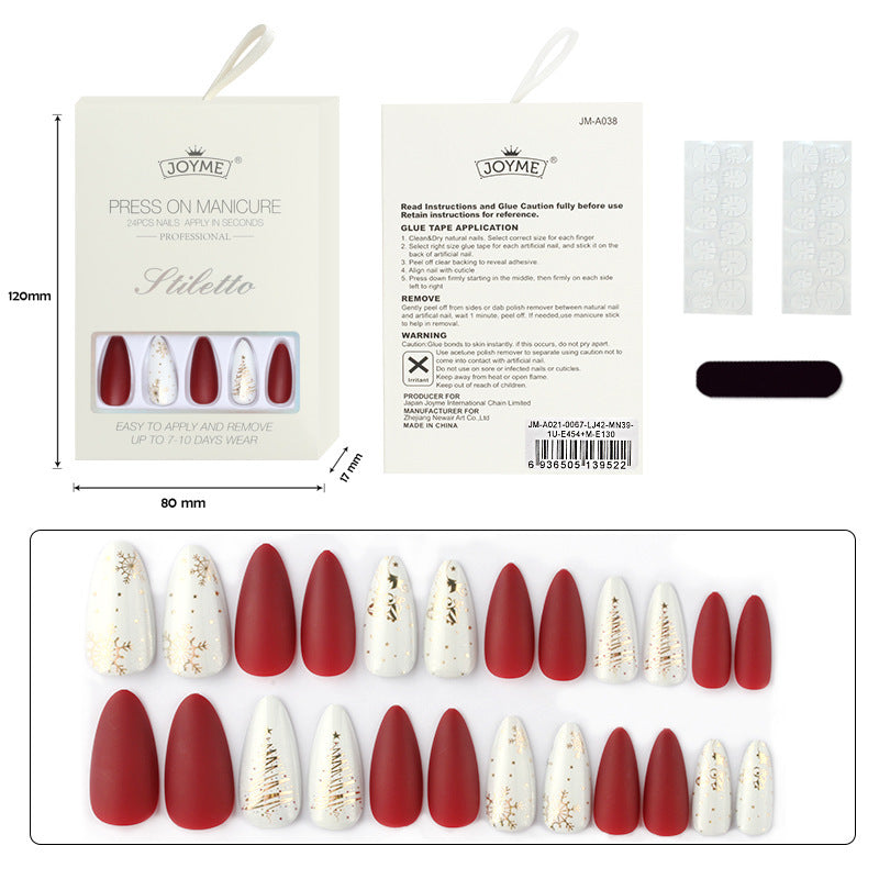 Kit de Faux Ongles 24 Pièces- Styles Longs et Élégants