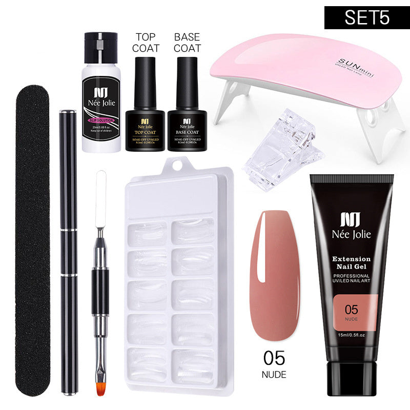 Colle Solide pour Extension d’Ongles - Ensemble Cristal Modèle Long