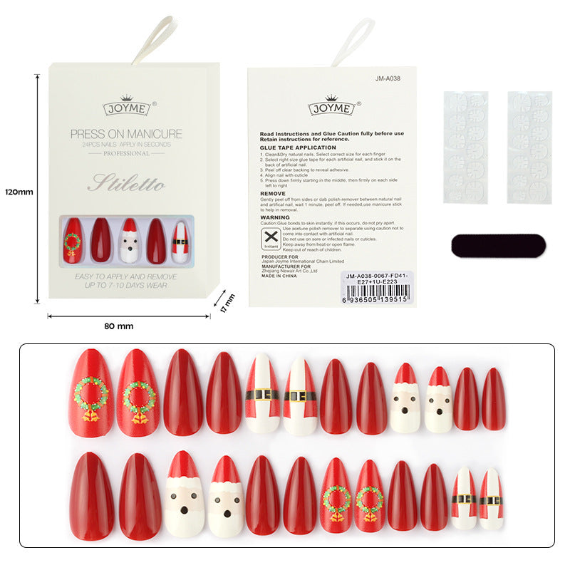 Kit de Faux Ongles 24 Pièces- Styles Longs et Élégants